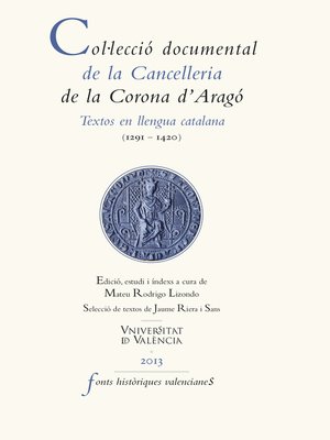 cover image of Col·lecció documental de la Cancelleria de la Corona d'Aragó